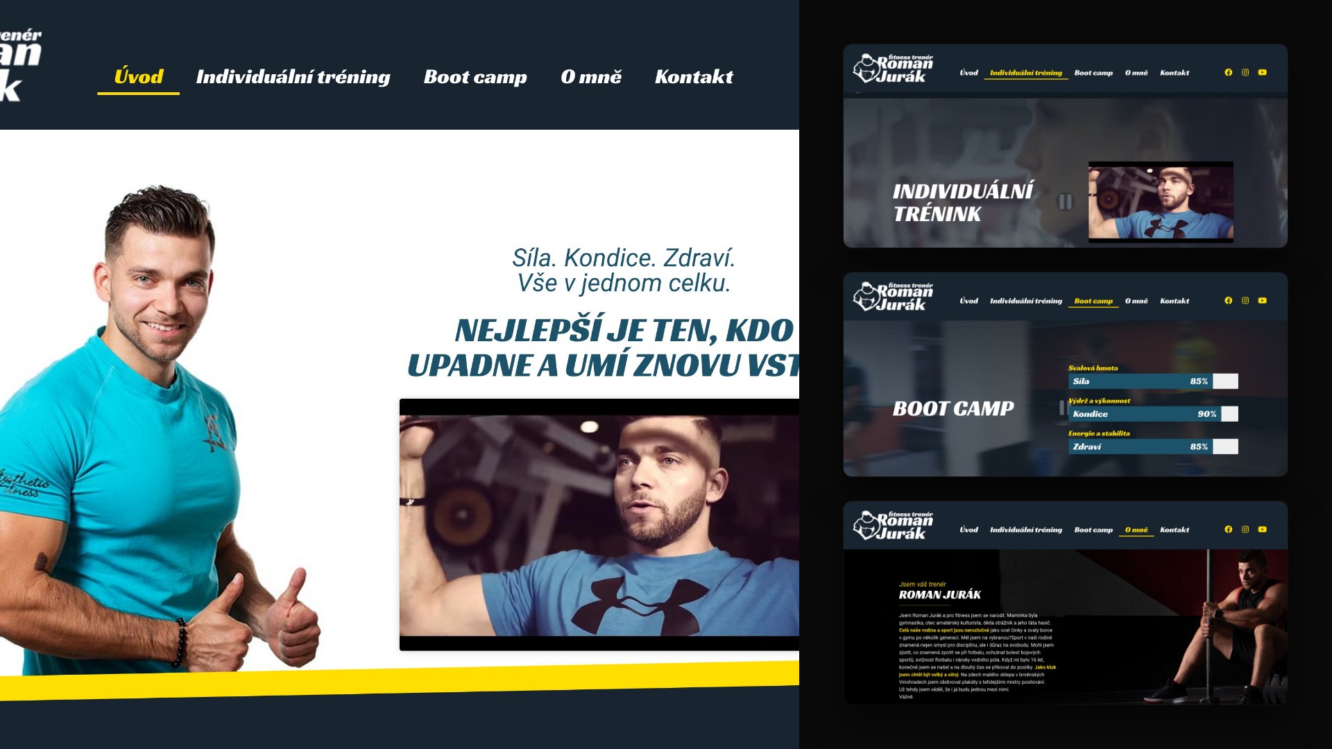 Roman Jurák. Web pro osobního fitness trenéra